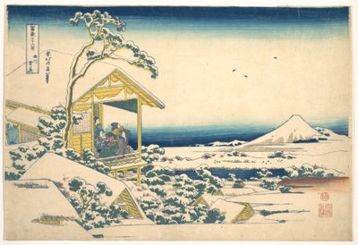 Morgen nach dem Schnee in Koishikawa in Edo, aus der Serie Sechsunddreißig Ansichten des Berges Fuji von Katsushika Hokusai