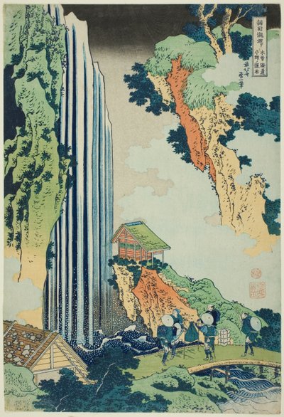 Ono-Fälle an der Kisokaidō-Straße, aus der Serie Tour der Wasserfälle in verschiedenen Provinzen von Katsushika Hokusai
