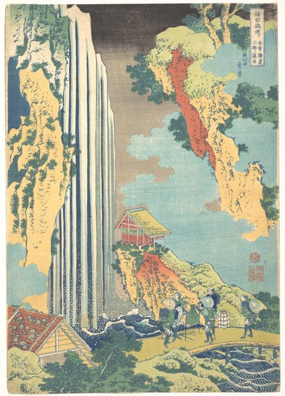 Ono-Wasserfall auf der Kisokaidō, aus der Serie Eine Tour zu den Wasserfällen in verschiedenen Provinzen von Katsushika Hokusai