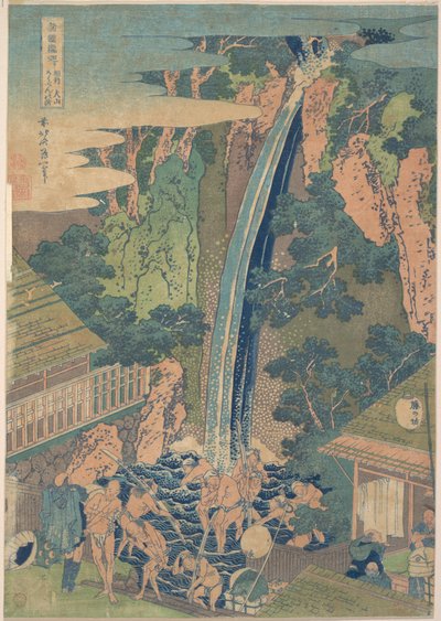 Rōben-Wasserfall bei Ōyama in der Provinz Sagami, aus der Serie Eine Tour zu Wasserfällen in verschiedenen Provinzen von Katsushika Hokusai
