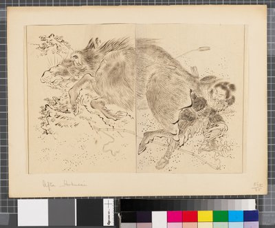 Szenen aus dem Krieg zwischen Japan und Korea, Ende des 18. bis erste Hälfte des 19. Jahrhunderts von Katsushika Hokusai