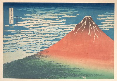 Südwind, klarer Himmel, auch bekannt als Roter Fuji, aus der Serie Sechsunddreißig Ansichten des Berges Fuji von Katsushika Hokusai