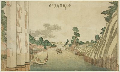 Sumida-Fluss gesehen von der Azuma-Brücke, aus einer Gruppe westlicher Landschaften von Katsushika Hokusai