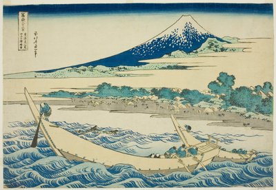 Tago-Bucht bei Ejiri am Tokaido, aus der Serie "Sechsunddreißig Ansichten des Berges Fuji" von Katsushika Hokusai