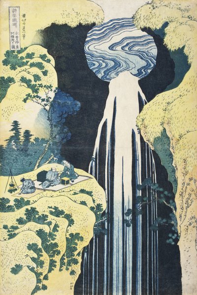 Der Amida-Wasserfall in den entlegenen Gebieten der Kisokaidō-Straße von Katsushika Hokusai