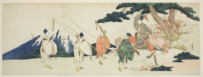 Die östliche Reise des berühmten Dichters Ariwara no Narihira von Katsushika Hokusai