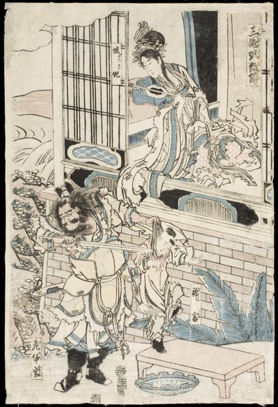 Der Palast des Königs Zhou von China von Katsushika Hokusai