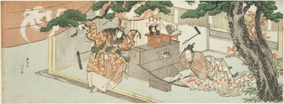 Der Schwertschmied Munechika und der Gott von Inari von Katsushika Hokusai