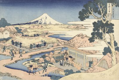 Die Teeplantage von Katakura in der Provinz Suruga, ca. 1830 (Holzschnitt) von Katsushika Hokusai