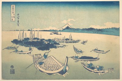 Tsukudajima in der Provinz Musashi (Buyō Tsukudajima), aus der Serie Sechsunddreißig Ansichten des Berges Fuji (Fugaku sanjūrokkei) von Katsushika Hokusai