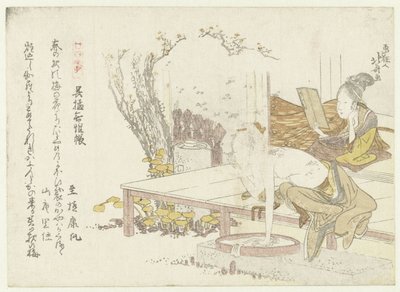 Zwei Frauen als Gomô und Kijichô von Katsushika Hokusai