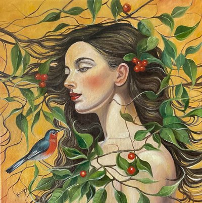 Gelassene Waldfrau von Kay Shanley