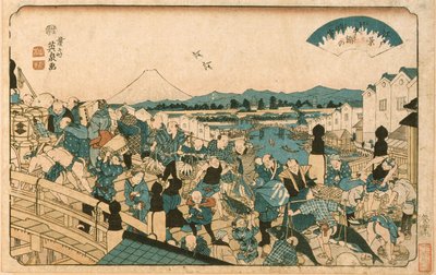 Aufklarendes Wetter auf der Nihonbashi-Brücke von Keisai Eisen