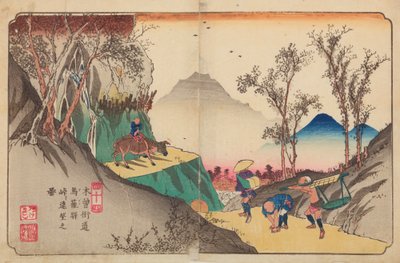 Magome, Tafel 44. aus der Serie: Neunundsechzig Stationen der Kisokaido-Straße von Keisai Eisen