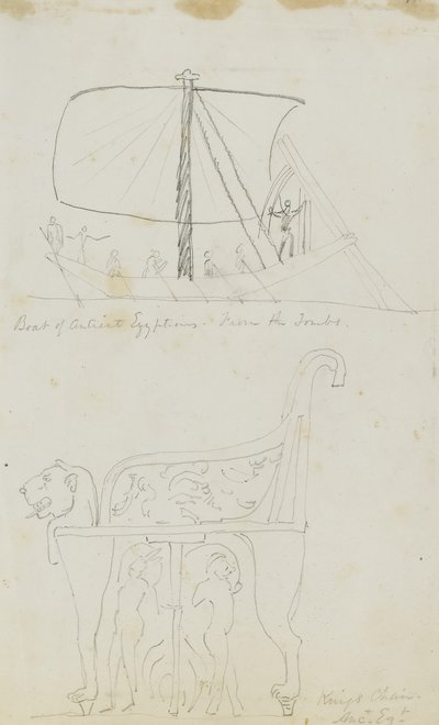 Boot der alten Ägypter aus den Gräbern/Königsstuhl von Kellogg, Miner Kilbourne