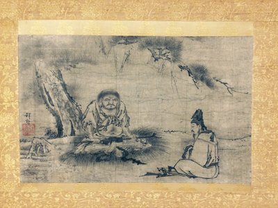 Zen-Begegnung Niaoke Daolin und Bai Juyi, 16. Jahrhundert von Kenkō Shōkei