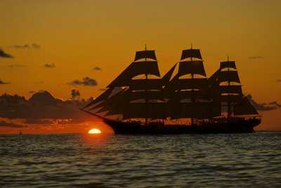Vollschiff; Dar Pomorza, Segelrennen, Operation Sail Tall Ships; Sail Training Association von Kenneth Garrett