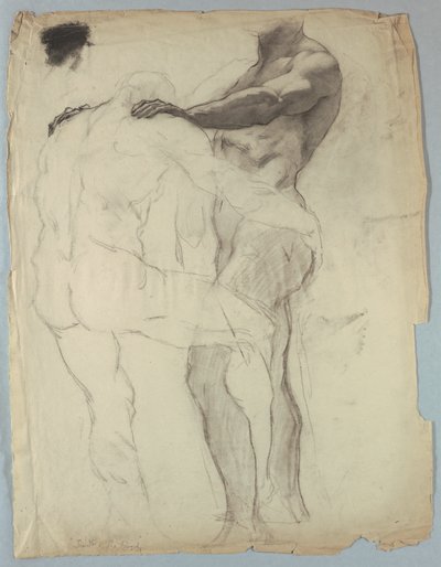 Figurenstudie für "Jakob ringt mit dem Engel" von Kenyon Cox