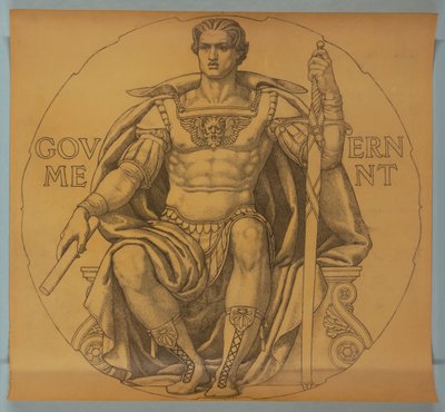 Regierung, Cartoon für Mosaik in der Rotunde des Wisconsin State Capitol von Kenyon Cox