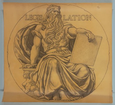 Gesetzgebung, Cartoon für Mosaik in der Rotunde des Wisconsin State Capitol von Kenyon Cox