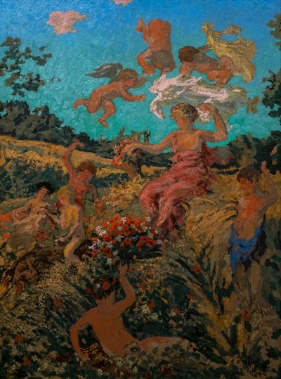 Der Triumph des Bacchus (Pastorales Fest) Diptychon von Ker Xavier Roussel