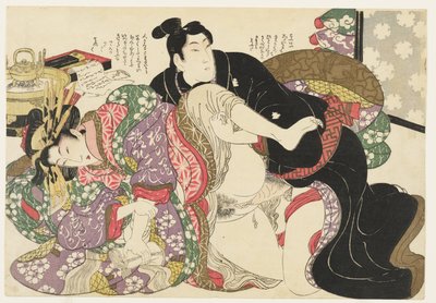 Die Tochter eines großen Hauses, aus Selections from the Brocade Quarter (E-awase kingaishō) von Kikukawa Eizan
