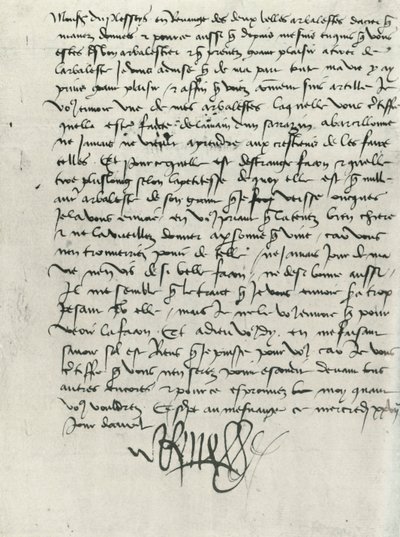 Brief von König René von Anjou, 15. Jahrhundert, 1934 von King of Naples Rene of Anjou