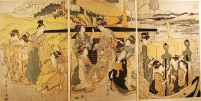 An der Fähranlegestelle von Kitagawa Utamaro