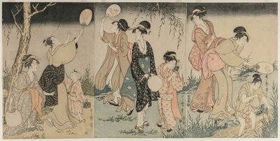 Glühwürmchen fangen von Kitagawa Utamaro