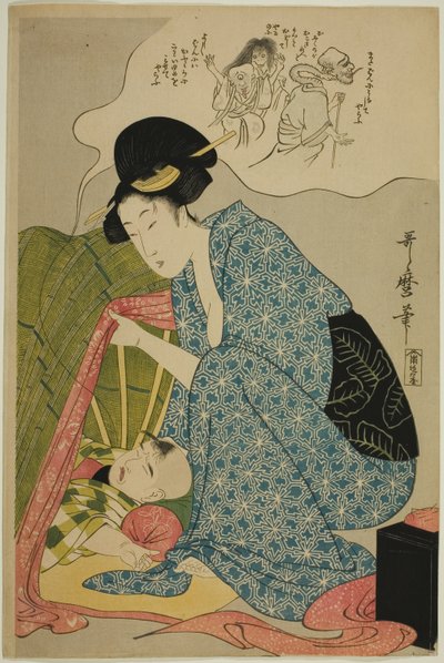 Kindes Albtraum von Geistern von Kitagawa Utamaro