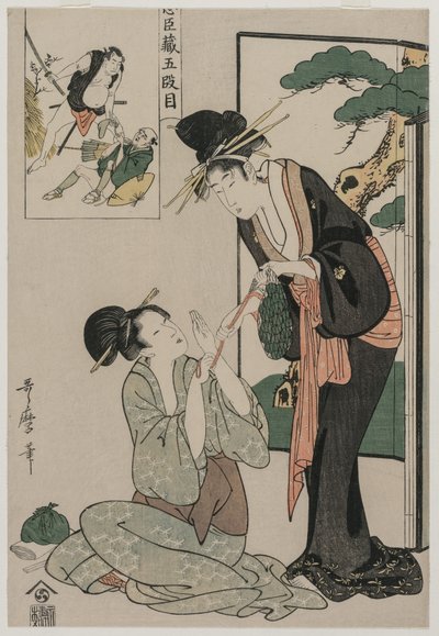 Chushingura: Akt V des Schatzhauses der Loyalität von Kitagawa Utamaro
