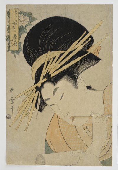 Kurtisane Hanaogi aus dem Ogiya-Haus, 1801 von Kitagawa Utamaro