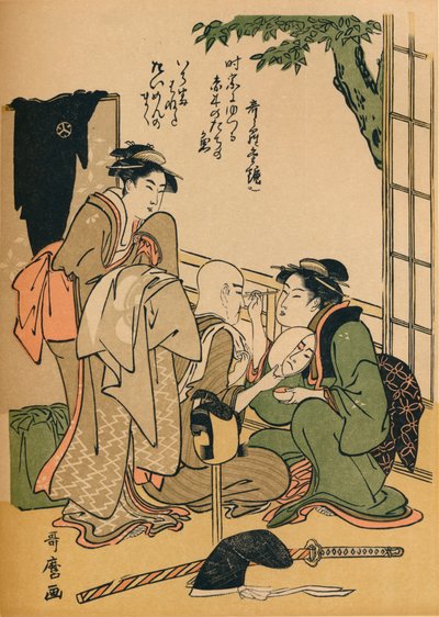 Schminken für die Bühne, um 1780 von Kitagawa Utamaro