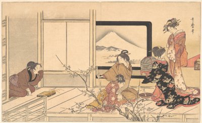 Zubereitung von Nahrung für den Grasmücke von Kitagawa Utamaro