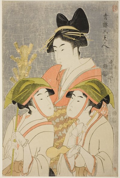 Drei Schönheiten von Yoshiwara (Seiro san bijin) von Kitagawa Utamaro