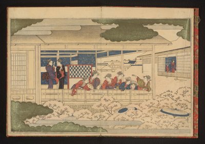 Parade auf der Hauptstraße, Nakanochō, im Vergnügungsviertel Yoshiwara von Kitagawa Utamaro