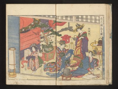 Vorbereitungen für die Feierlichkeiten von Kitagawa Utamaro