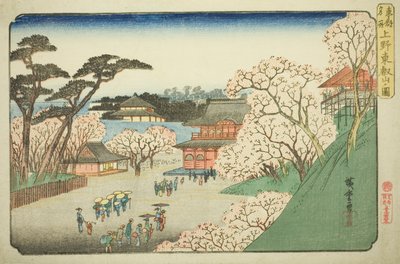 Toeizan-Tempel in Ueno, aus der Serie "Berühmte Orte in der östlichen Hauptstadt" von Kitao Shigemasa