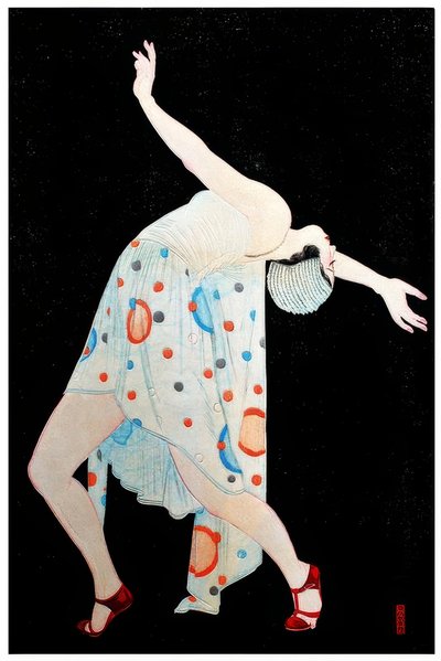 Art Deco Moga oder modernes Mädchen beim Tanzen von Kobayakawa Kiyoshi