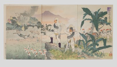 Besetzung der Zhanghua-Festung in Taiwan von Kobayashi Kiyochika