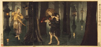 Taira no Tadamori nimmt den Priester von Midō gefangen von Kobayashi Kiyochika