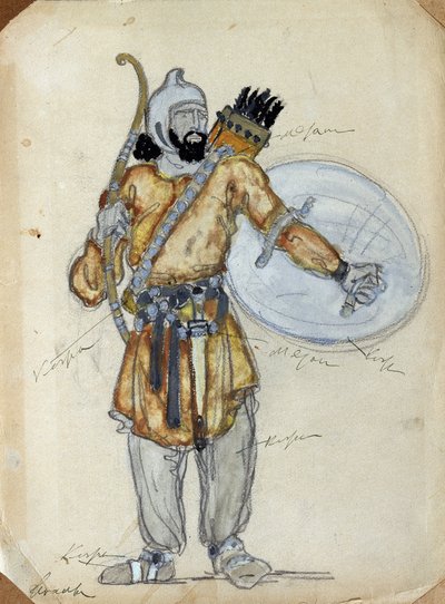 Kostümentwurf für die Oper "Fürst Igor" von Alexander Borodin von Konstantin Alekseevich Korovin