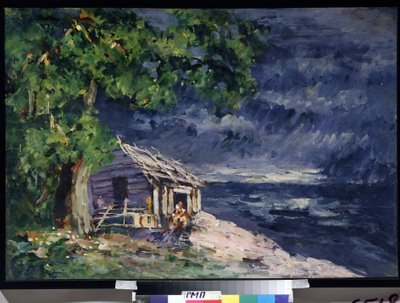 Bühnenbildentwurf für das Ballett Der Goldene Fisch von Ludwig Minkus von Konstantin Alekseevich Korovin
