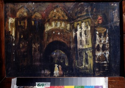 Bühnenbildentwurf für die Oper Faust von Charles Gounod von Konstantin Alekseevich Korovin