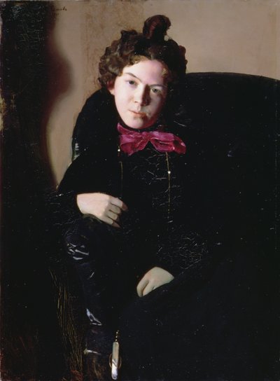 Porträt von Anna Petrovna Ostroumova-Lebedeva (1871-1955) 1901 von Konstantin Andreevic Somov