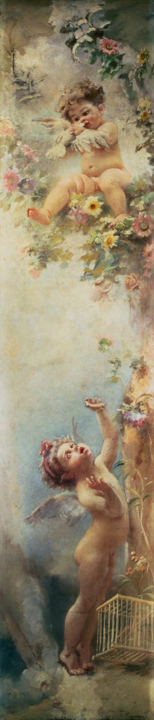 Putti beim Spielen von Konstantin Egorovich Makovsky