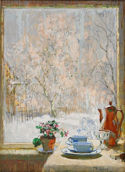 Durch das Fenster im Winter, 1945 von Konstantin Ivanovich Gorbatov