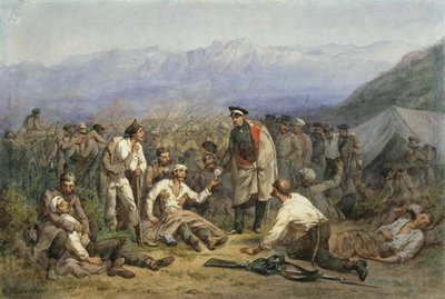 Nach der Schlacht. Szene aus dem Krimkrieg von Konstantin Nikolaevich Filippov