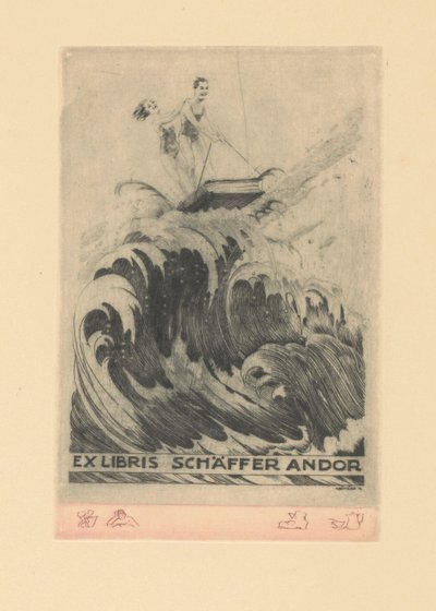 Ex libris von Andor Schäffer von Kornél Révész