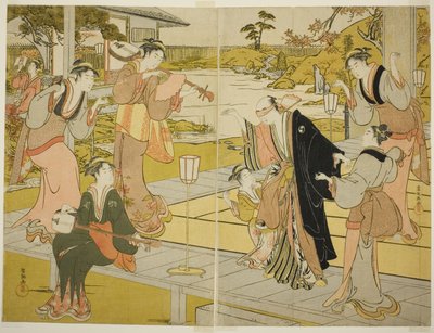 Oboshi Yuranosuke im Ichiriki-Teestube, aus Szene VII im Lagerhaus der treuen Gefolgsleute von Kubo Shunman